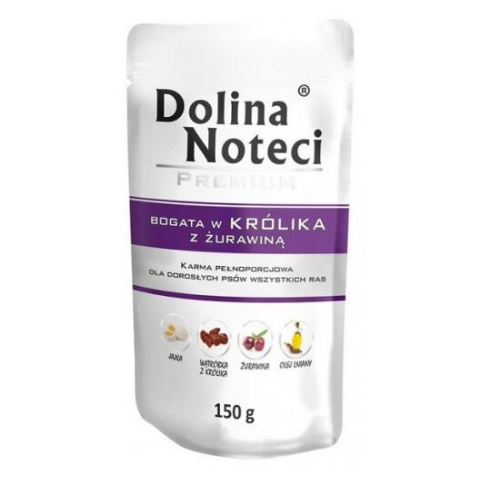 Karma mokra dla psa BOGATA W KRÓLIKA 150 g Dolina Noteci