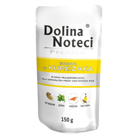 Karma mokra dla psa BOGATA W KURCZAKA 150 g Dolina Noteci