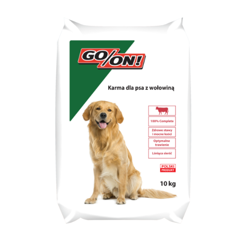 Karma sucha dla psów 10 kg z wołowiną GO / ON!