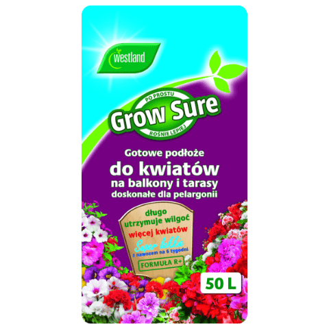 Podłoże do kwiatów na balkony i tarasy z formułą R+ 50 l Westland