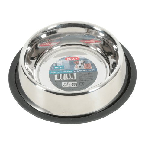 Miska Inox na gumie 19,5 cm 0,55 l ZOLUX