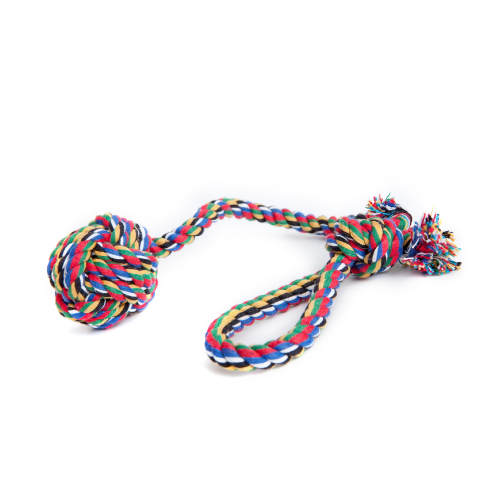 Piłka ze sznurka z rączką wielokolorowa 120&nbsp;g Dingo