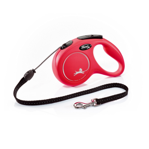 Smycz automatyczna NEW CLASSIC linka M&nbsp;5 m czerwona FLEXI