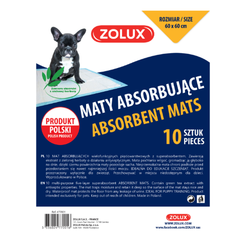 Maty absorbujące 60&nbsp;x&nbsp;60 cm - 10&nbsp;sztuk