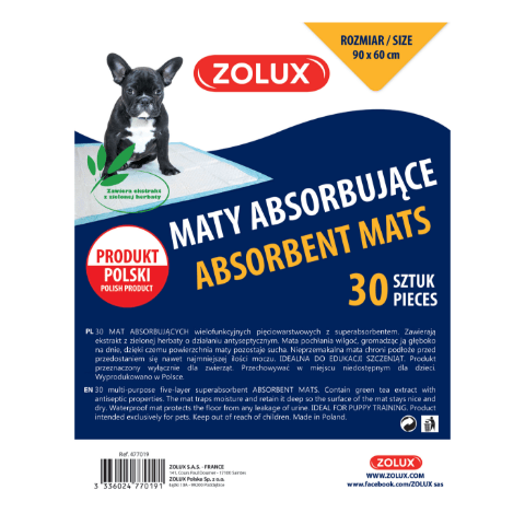 Maty absorbujące 90 x 60 cm 30 sztuk Zolux