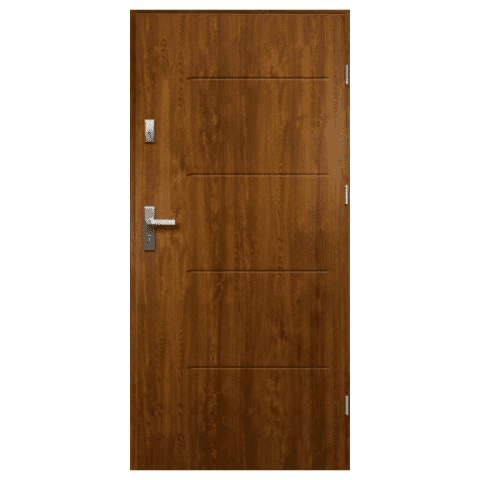 Drzwi zewnętrzne TYTAN pełne złoty dąb 90 prawe RADEX