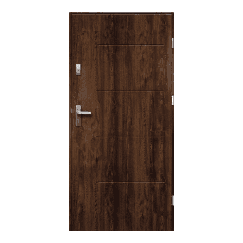 Drzwi zewnętrzne TYTAN pełne orzech 90 prawe RADEX