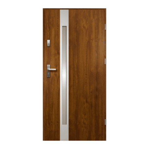 Drzwi zewnętrzne 90 L złoty dąb