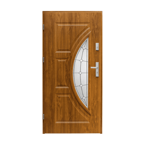 Drzwi zewnętrzne Szmaragd złoty dąb 90 cm lewe Splendoor