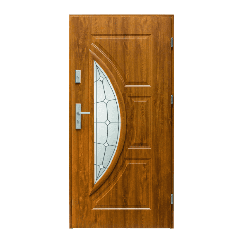 Drzwi zewnętrzne Szmaragd złoty dąb 90 cm prawe Splendoor