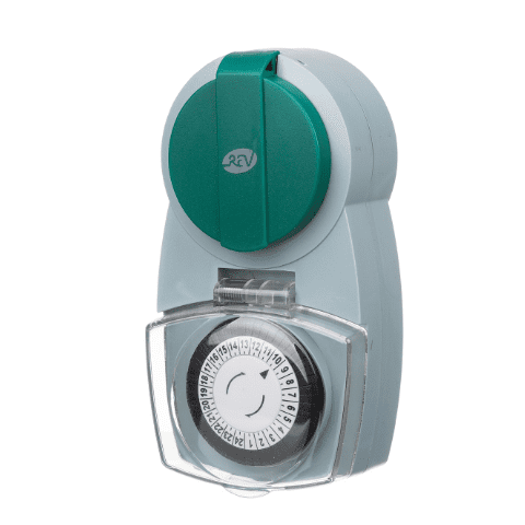 Programator czasowy mechaniczny IP44 zielono-szary