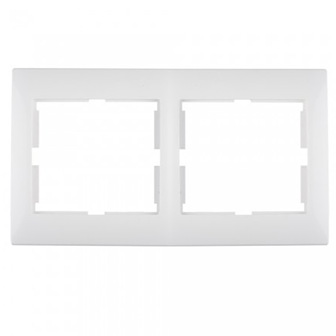 SIGMA (Biały) Ramka podwójna pozioma R-2DH