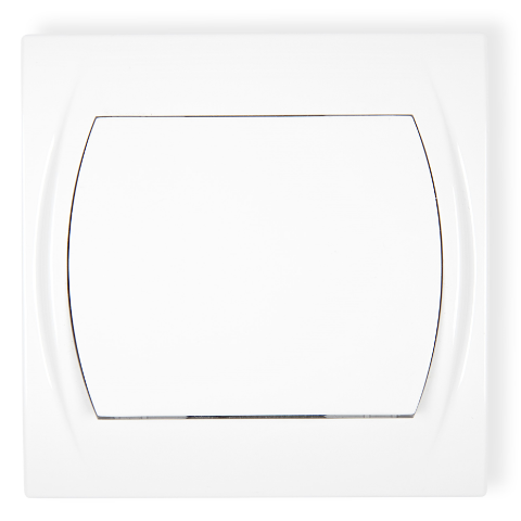 Łącznik jednobiegunowy Logo biały