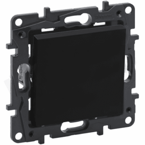 Łącznik 1-biegunowy NILOE STEP czarny mat