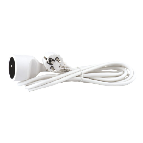 Przedłużacz 1&nbsp;gniazdo 3&nbsp;m biały