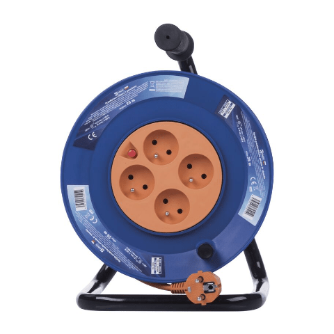 Przedłużacz zwijany 4 gniazda 3 x 1,5 25 m
