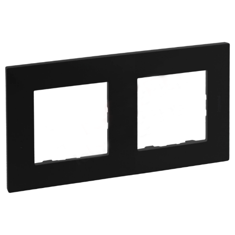 Ramka podwójna NILOE STEP czarny mat