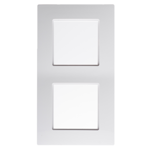 Ramka podwójna ROSA biała