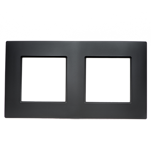 Ramka podwójna ROSA czarny mat