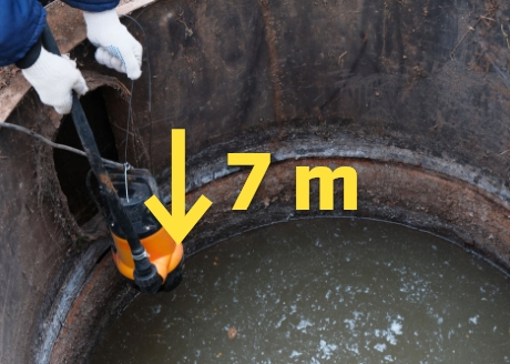 Głębokość zanurzenia 7 m