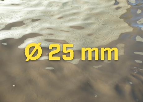 Średnica zanieczyszczeń 25 mm