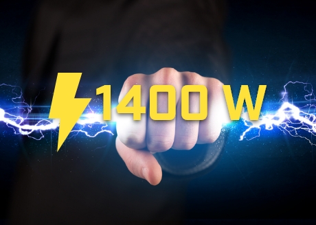 Moc 1400 W