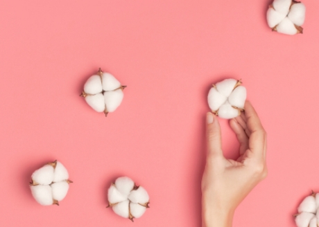 Delikatna bawełna w środku