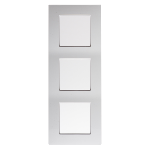 Ramka potrójna ROSA biała