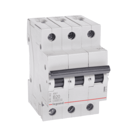 Wyłącznik nadprądowy RX 3P - B20A Legrand