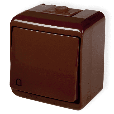 Łącznik zwierny dzwonek natynkowy IP44 HydroLuxe brązowy