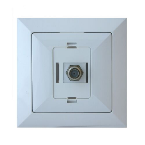 Gniazdo pojedyncze typu F PERŁA biały