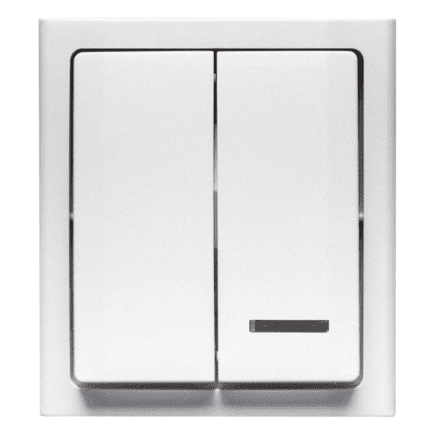 Łącznik podwójny BRAVO świecznikowy z podświetleniem biały