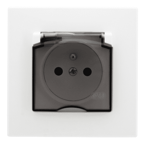 Gniazdo bryzgoszczelne Milano białe