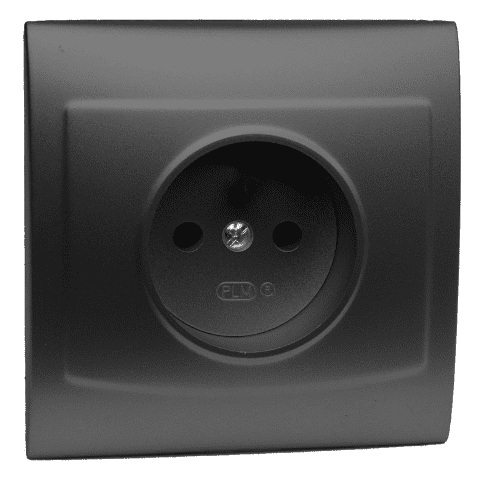 Gniazdo pojedyncze bez uziemienia VEGA czarny