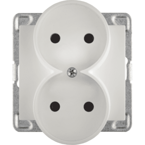 SIGMA (Biały) Gniazdo podwójne b/u GP-2D/m bez ramki