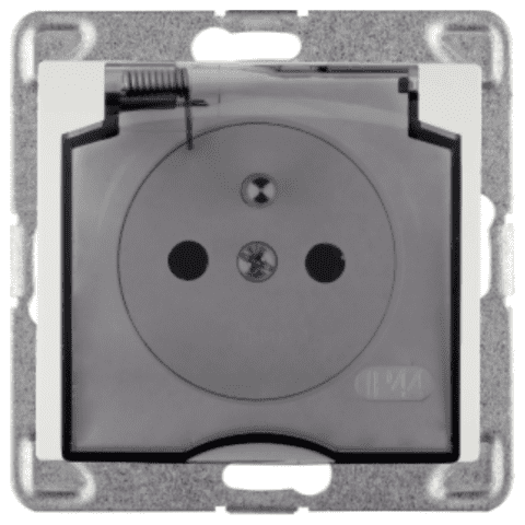 SIGMA (Biały) Gniazdo hermetyczne pojedyncze z/u GPH-1DZ/m bez ramki