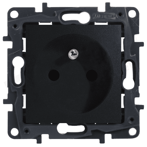 Gniazdo pojedyncze z/u NILOE STEP czarny mat