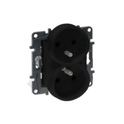 Gniazdo podwójne z/u NILOE STEP czarny mat