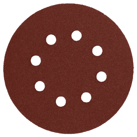 Krążek ścierny z rzepem z otworami 125 mm P80 5 szt.