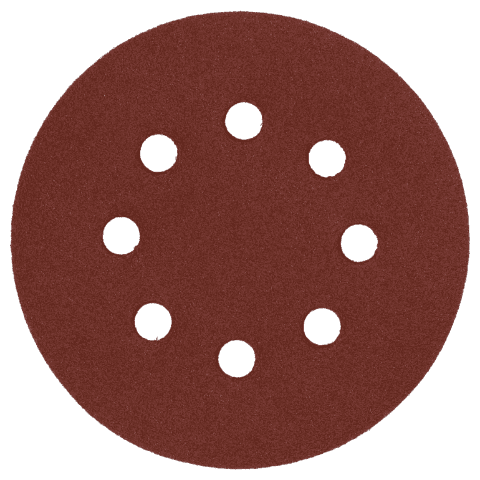 Krążek ścierny z rzepem z otworami 125 mm P100 5 szt.