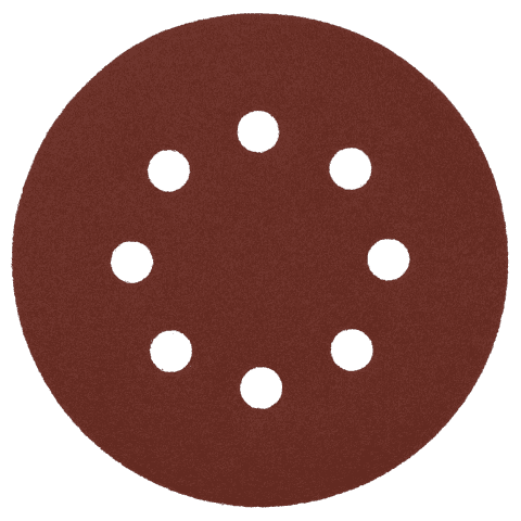 Krążek ścierny z rzepem z otworami 125 mm P120 5 szt.