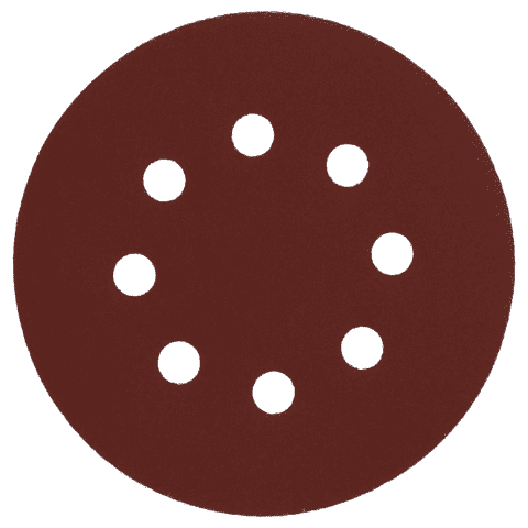 Krążek ścierny z rzepem z otworami 125 mm P220 5 szt.