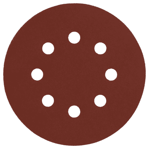 Krążek ścierny z rzepem z otworami 125 mm P240 5 szt.