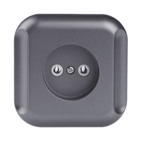 Gniazdo pojedyncze b/u Topaz grafit