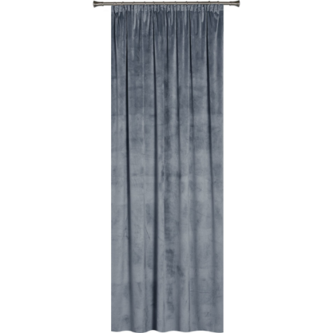 Zasłona z taśmą Velutto 140 x 260 cm szara