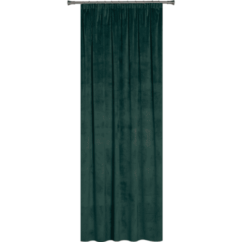Zasłona z taśmą Velutto 140 x 260 cm zielona
