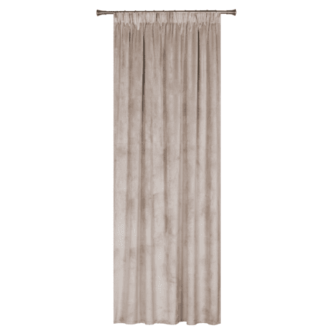 Zasłona z taśmą Velutto 140 x 260 cm beżowa