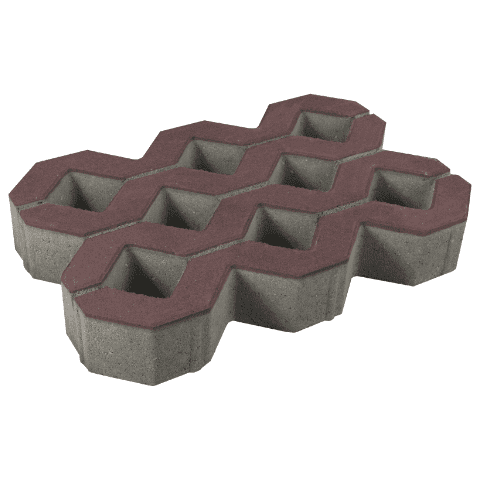 Ażur czerwony 40 x 60 x 8 cm POLBRUK