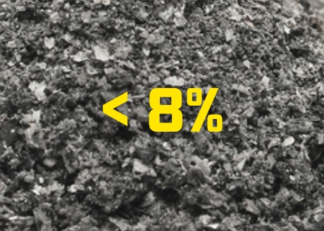Niska zawartość popiołu maks.8%