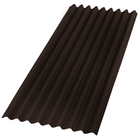 Falista płyta bitumiczna Base brązowa 200 x 86 cm Onduline